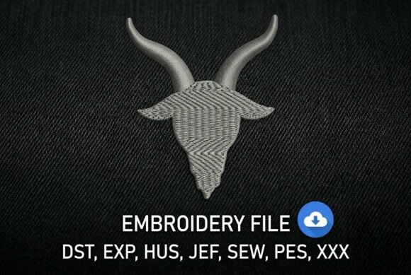 Baphomet Occult Goat Head Embroidery