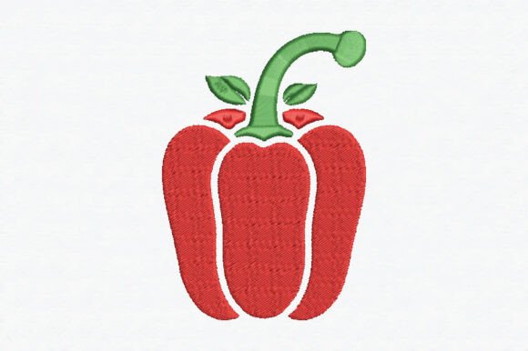 Bell Pepper Embroidery Design