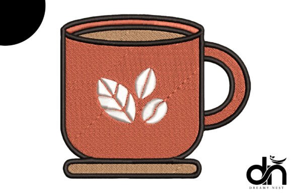Coffee Mug Embroidery Design