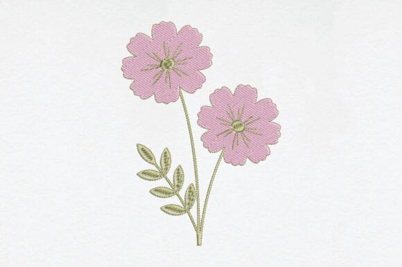 Cosmos Flower Embroidery