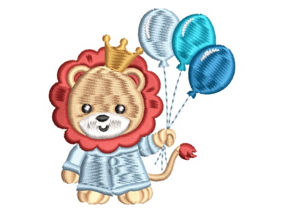 Crowned Lion Embroidery