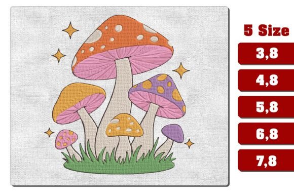 Magical Celestial Mushroom Embroidery
