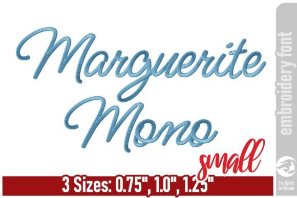 Marguerite Monoline Embroidery Font - S