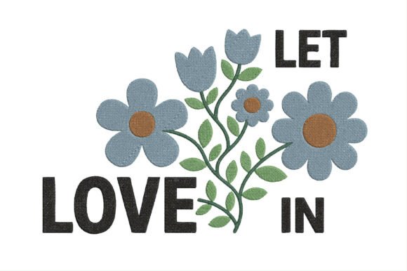 Romantic Floral Embroidery Design