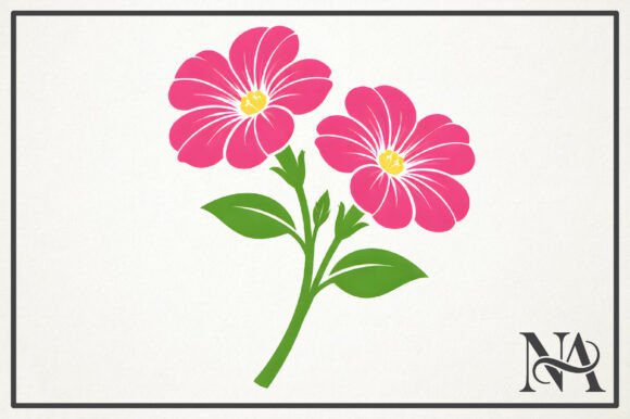 Twin Pink Floral Embroidery Design